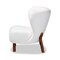 Baxton Studio Cabrera Modern & Contemporary White Boucle Upholstered and Walnut Brown Finished Wood Accent Chair 204-12576 - alternate 9